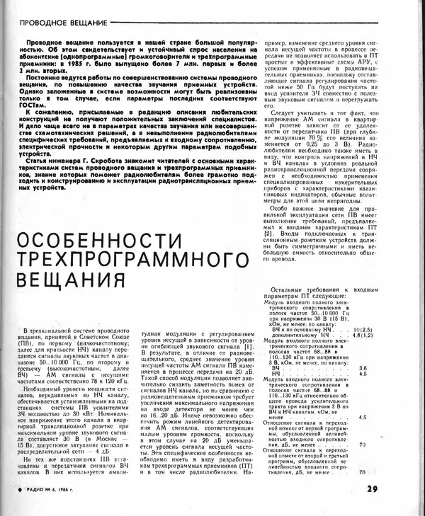 КулЛиб.   журнал Радио - Радио 1986 №06. Страница № 31