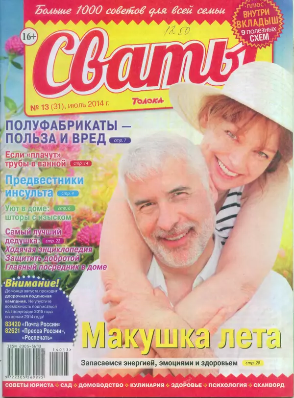 КулЛиб.   журнал Сваты - Сваты 2014 №13(31). Страница № 1