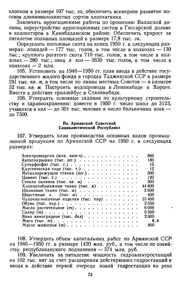 Сборник документов - Директивы КПСС и советского правительства по хозяйственным вопросам. Том 3. 1946-1952 годы - Страница № 73