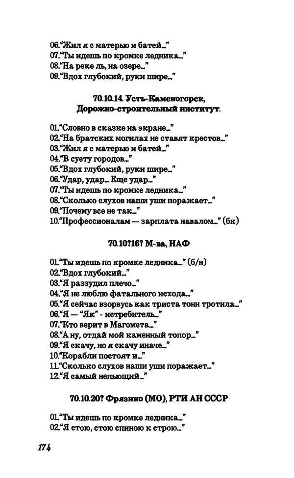 Владимир Высоцкий - Собрание сочинений в семи томах, справочный том - Страница № 176