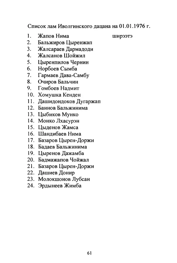 Галина Чимитдоржин - Иволгинский дацан «Гандан Даши Чойнхорлин» 1946-2001. История, события и люди - Страница № 62 Галина Чимитдоржин - Иволгинский дацан «Гандан Даши Чойнхорлин» 1946-2001. История, события и люди - Страница № 62