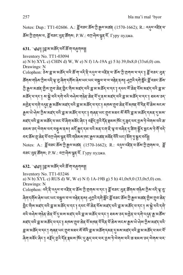  Коллектив авторов - Каталог тибетских тантрических сочинений: ИМБТ СО РАН - Страница № 257