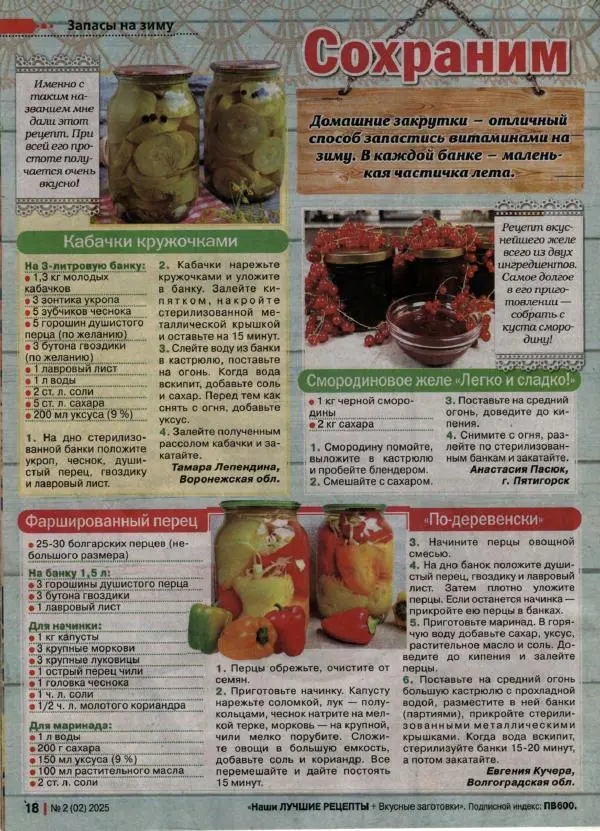  журнал «Наши лучшие рецепты» - Наши лучшие рецепты 2025 №2(02) - Страница № 18