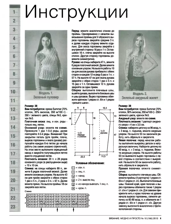 КулЛиб.   журнал Вязание модно и просто - Вязание модно и просто 2013 №10(166). Страница № 12