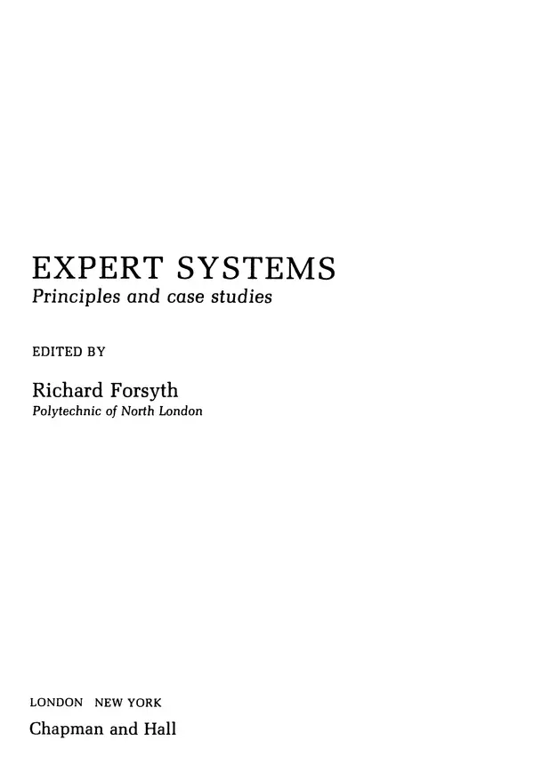 КулЛиб. Ричард  Форсайт - Экспертные системы. Принципы работы и примеры. Страница № 3