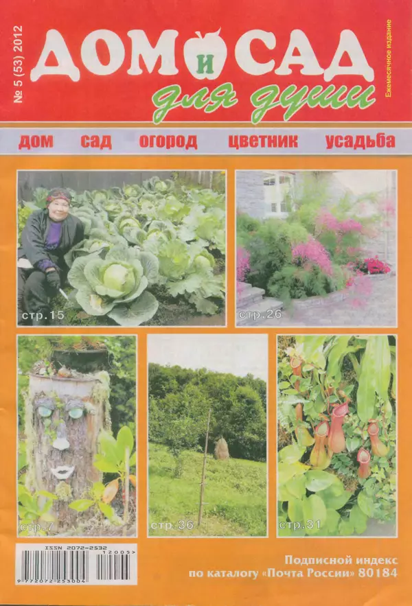 КулЛиб.   журнал Дом и сад для души - Дом и сад для души 2012 №05(53). Страница № 1