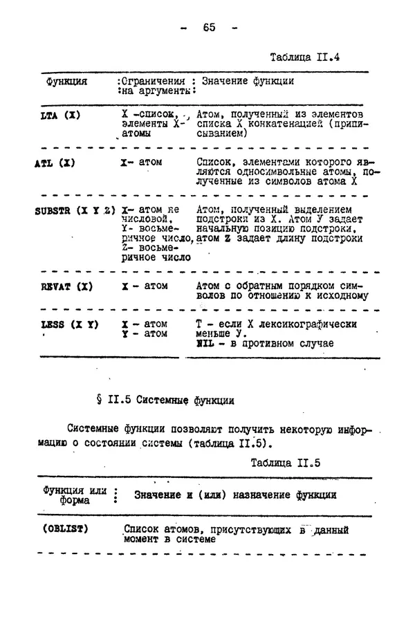 КулЛиб. Е. Т. Семенова - Язык программирования Lisp 1.5: Учебное пособие. Страница № 65