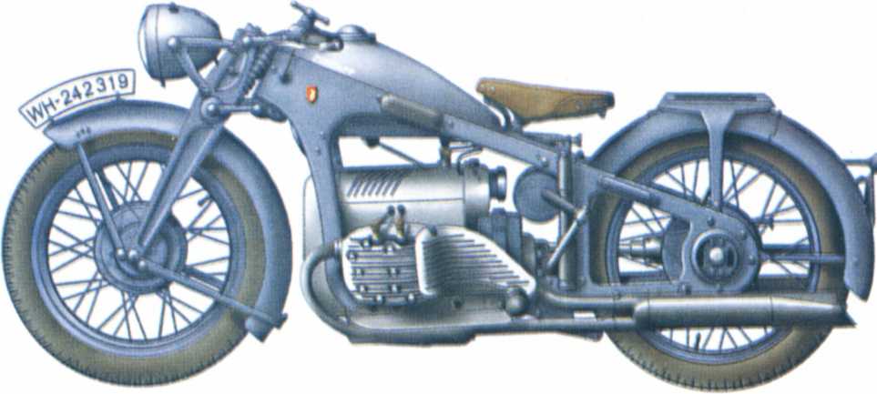 Мотоциклы Вермахта. Военное фото. Иллюстрация 17