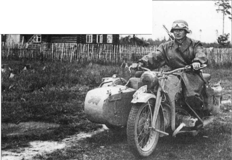 Мотоциклы Вермахта. Военное фото. Иллюстрация 39