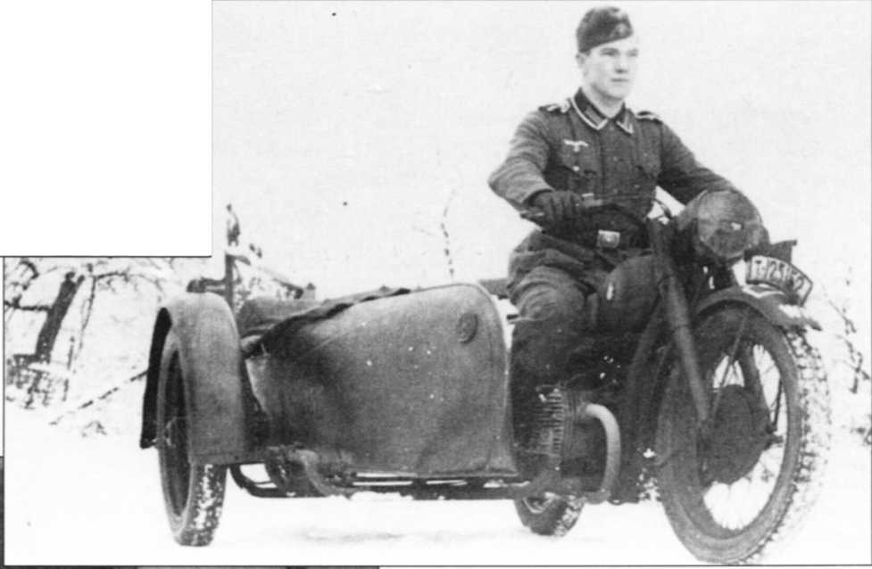 Мотоциклы Вермахта. Военное фото. Иллюстрация 78