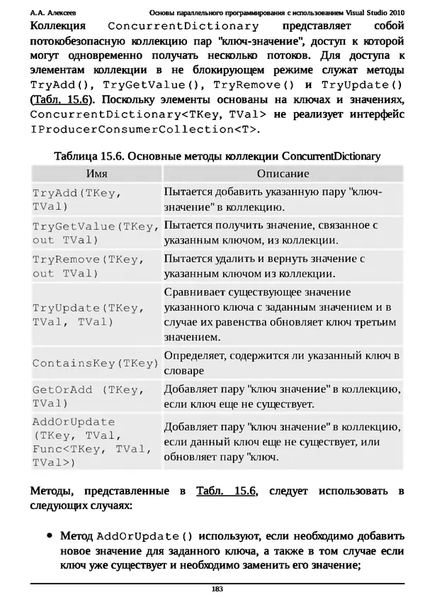 КулЛиб. А. А. Алексеев - Основы параллельного программирования с использованием Visual Studio 2010. Страница № 183