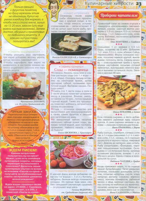 КулЛиб.   журнал Сваты на кухне - Сваты на кухне 2015 №7(9). Страница № 23
